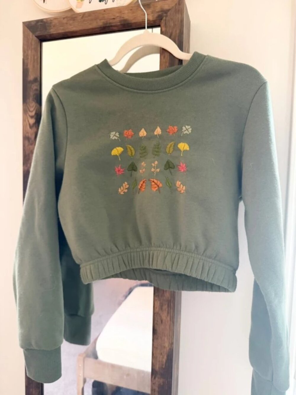 Hand Embroidered Fall Sweatshirt